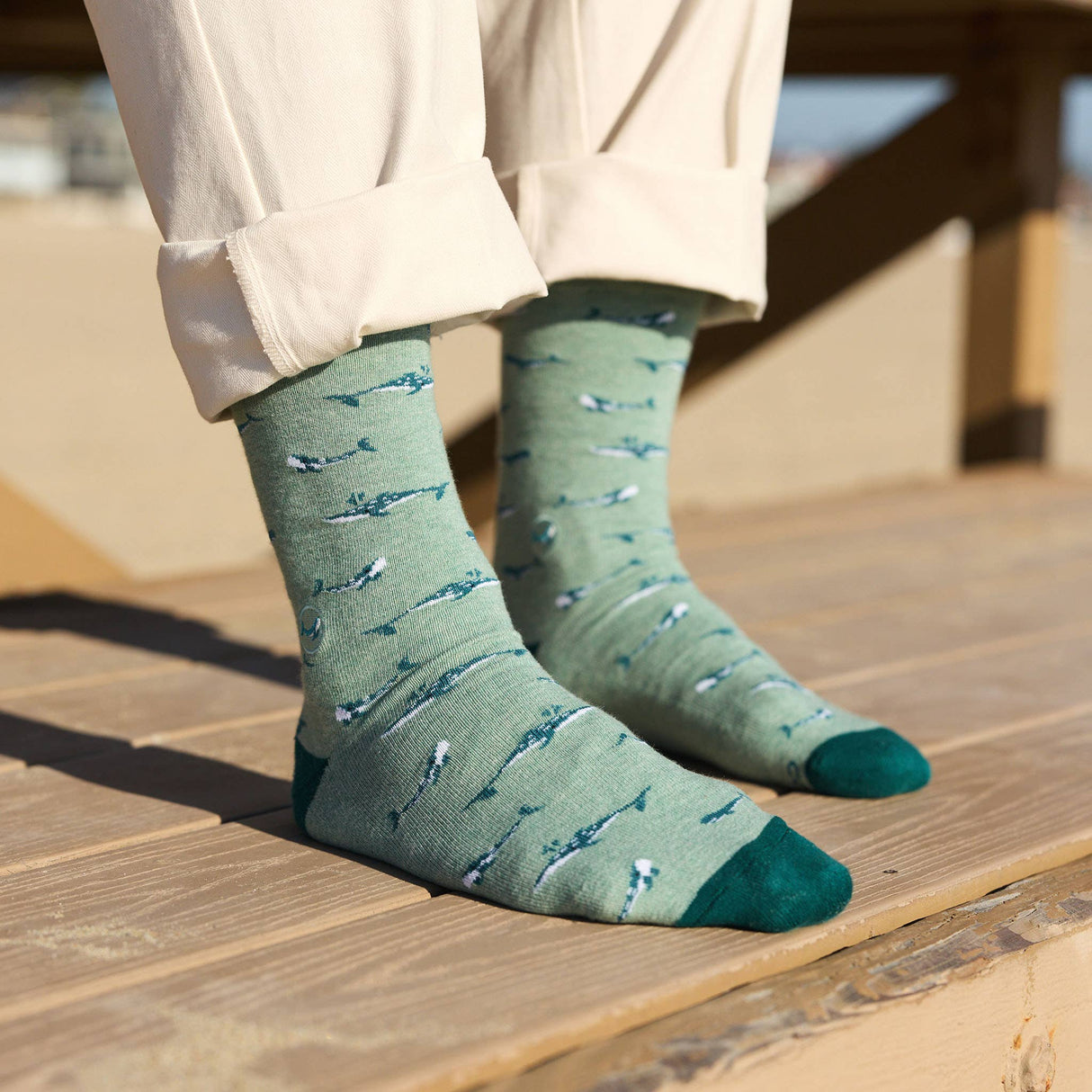 Socks that Protect Whales | Fairtrade & Organic Certified Cotton: Size Medium
