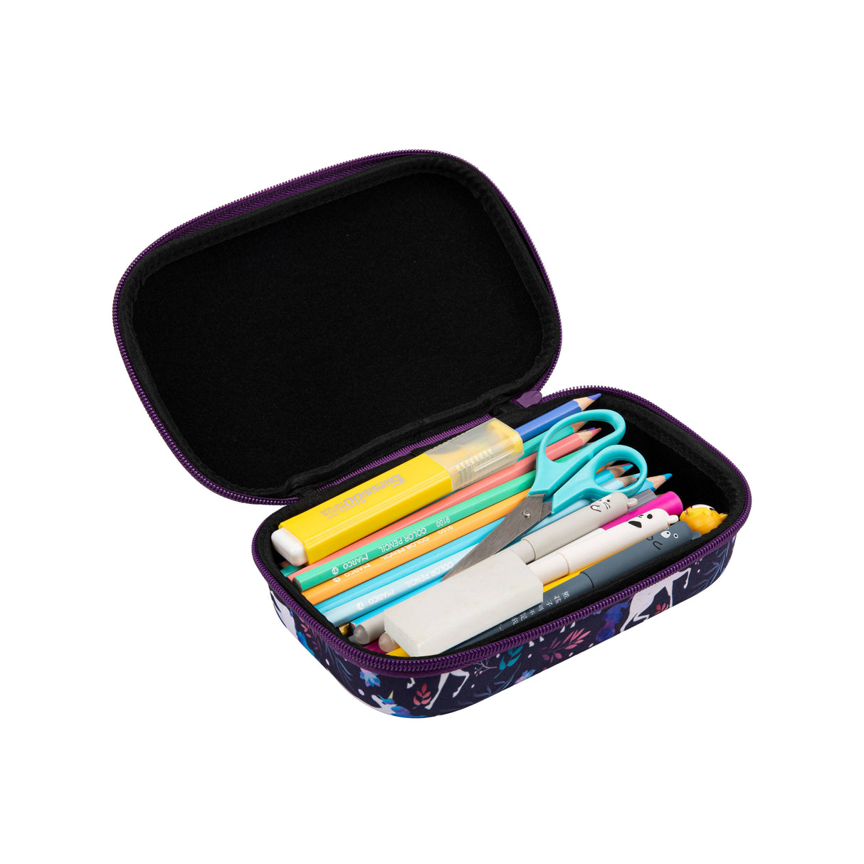 ZIPIT Magical Unicorns Storage Box, Cute Pencil Case Gift for Girls