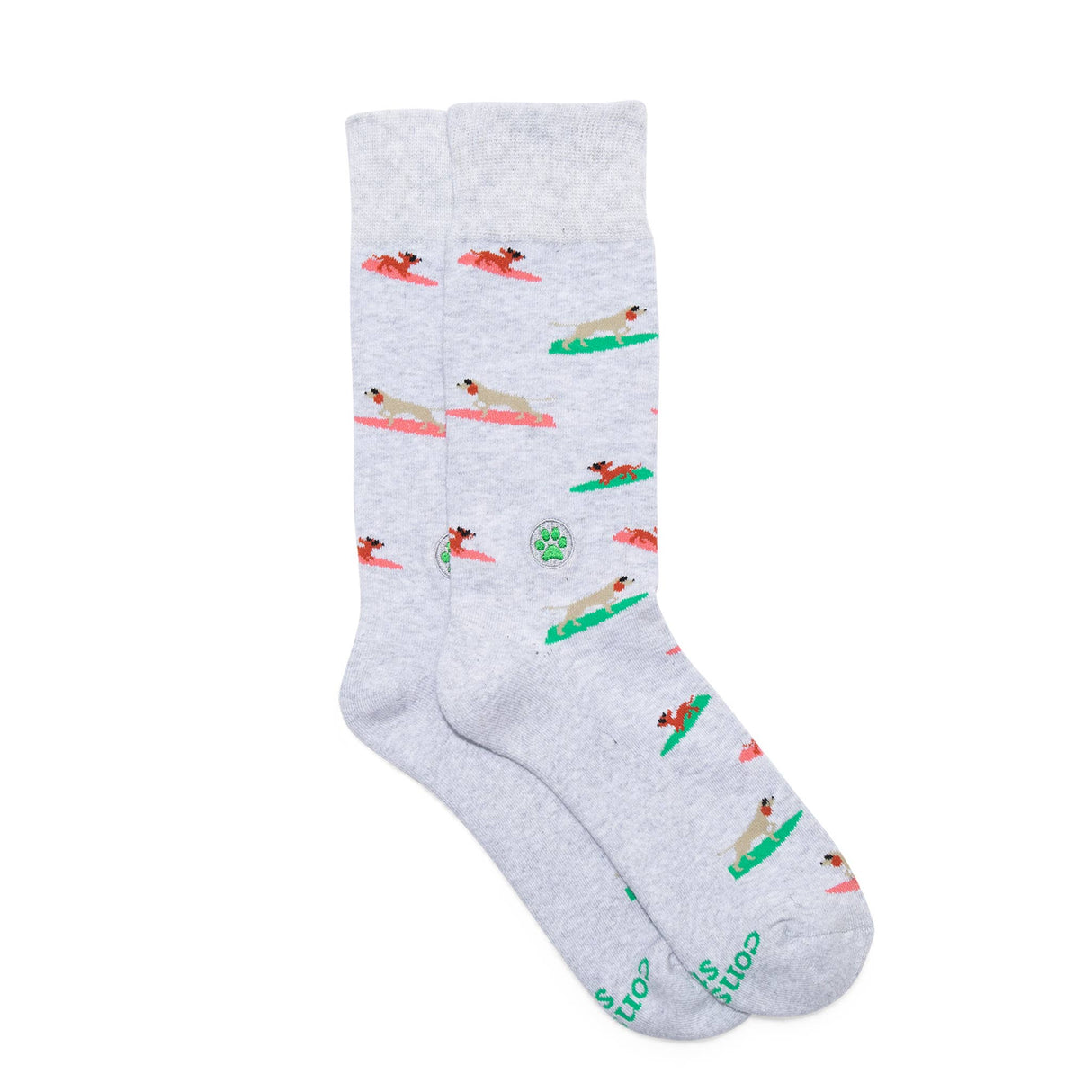 Socks that Save Dogs | Surfing Pups - 70% Organic: Size Small