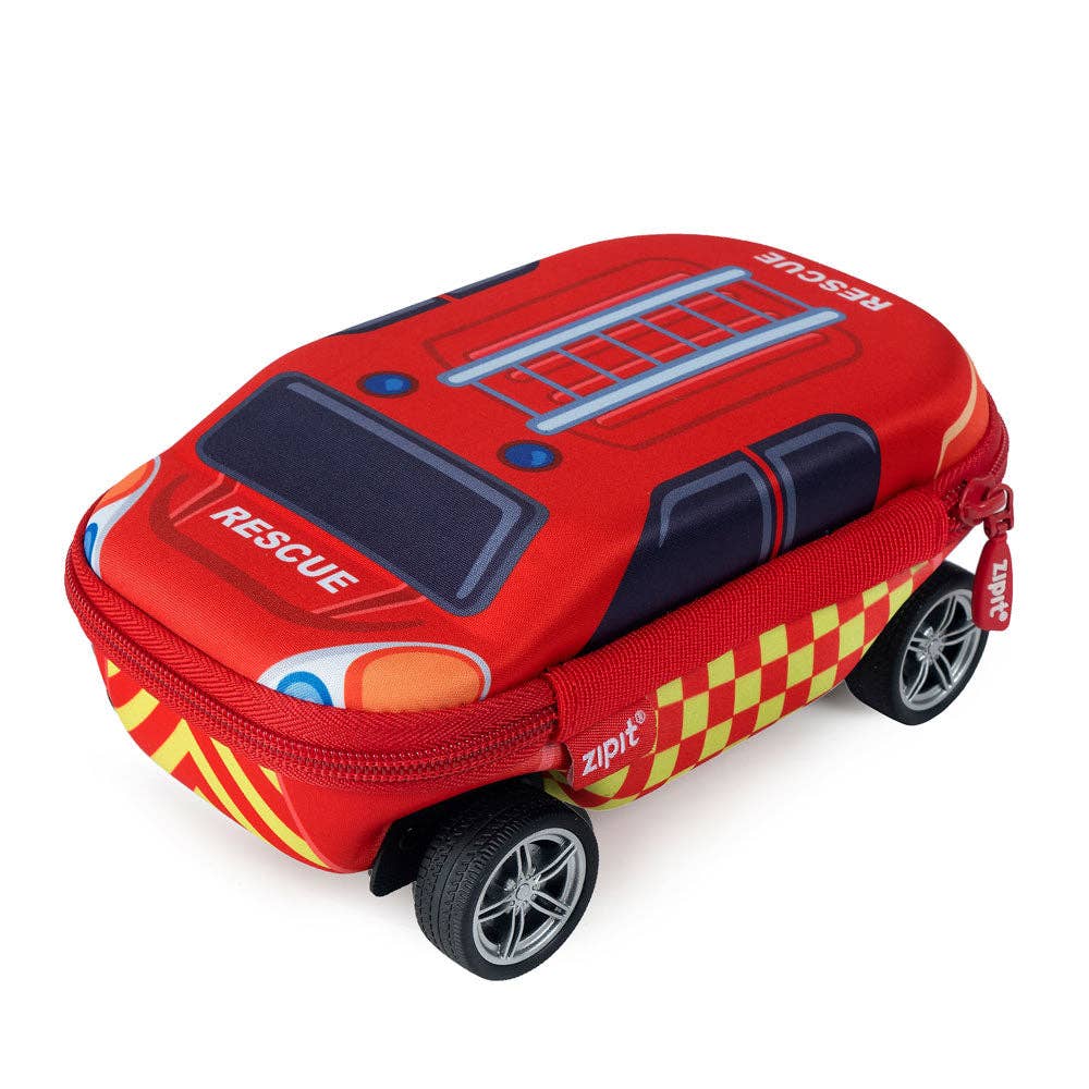 ZIPIT Red Alert Truck Pencil Case, Storage Box for Boys and Girls