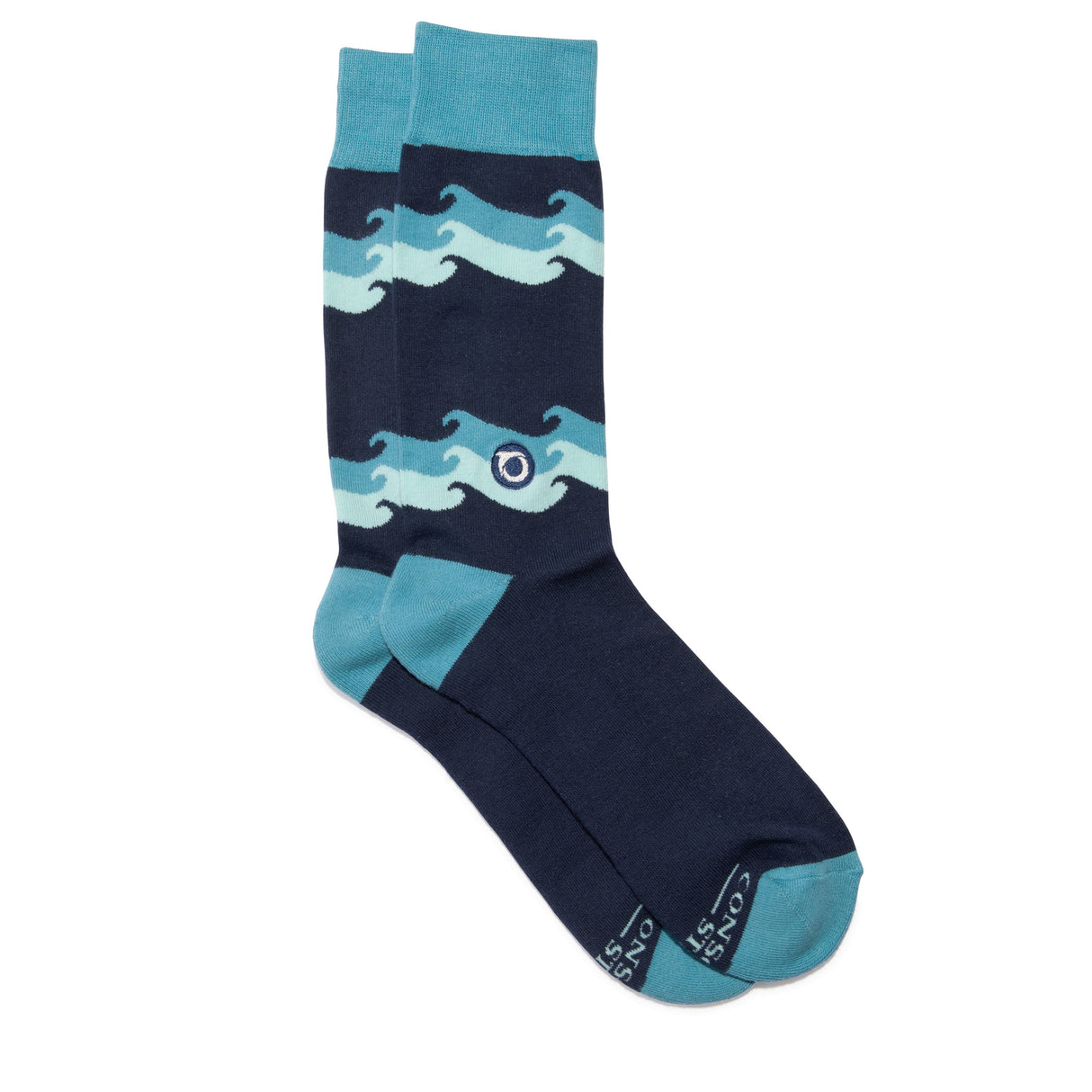 Socks that Protect Oceans | Rolling Waves - 75% Organic: Size Medium
