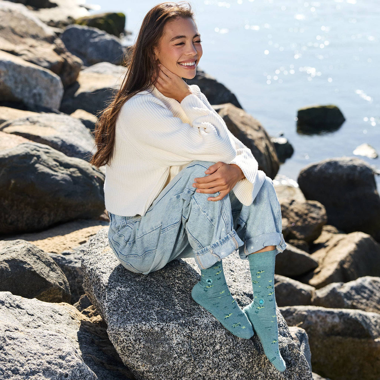 Socks that Protect Sea Turtles | 70% Organic: Size Small