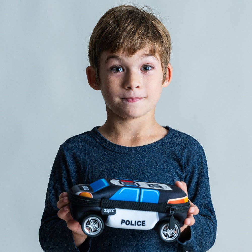 ZIPIT Law & Order Police Car Box, Pencil Case for Boys and Girls