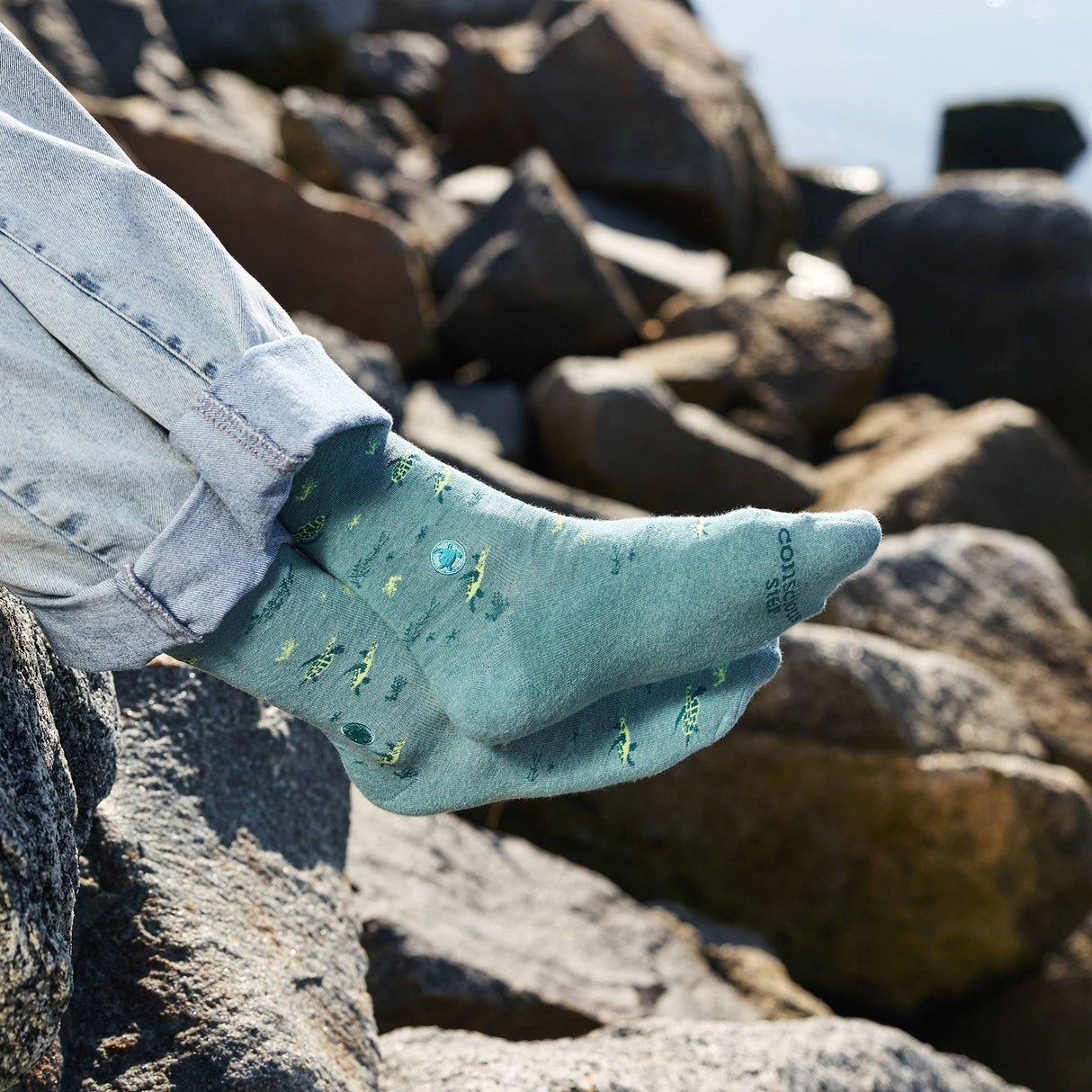 Socks that Protect Sea Turtles | 70% Organic: Size Small