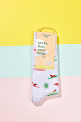 Socks that Save Dogs | Surfing Pups - 70% Organic: Size Small