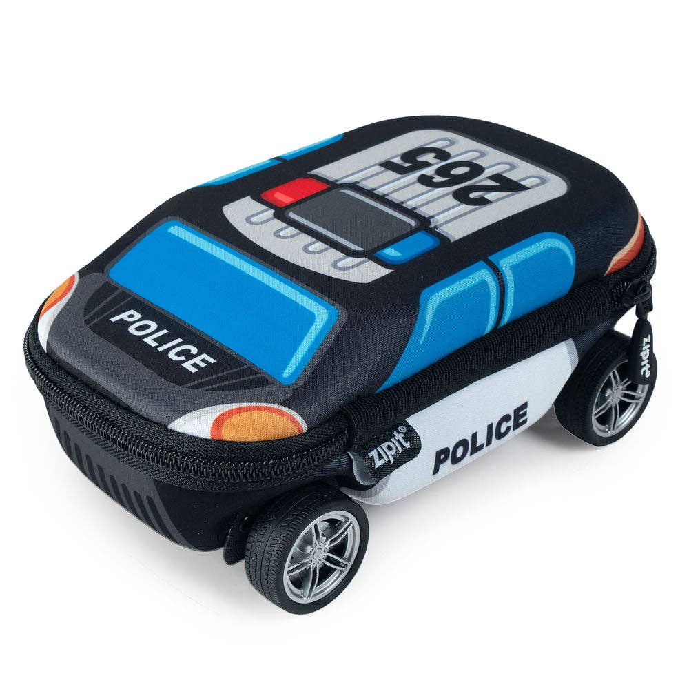 ZIPIT Law & Order Police Car Box, Pencil Case for Boys and Girls