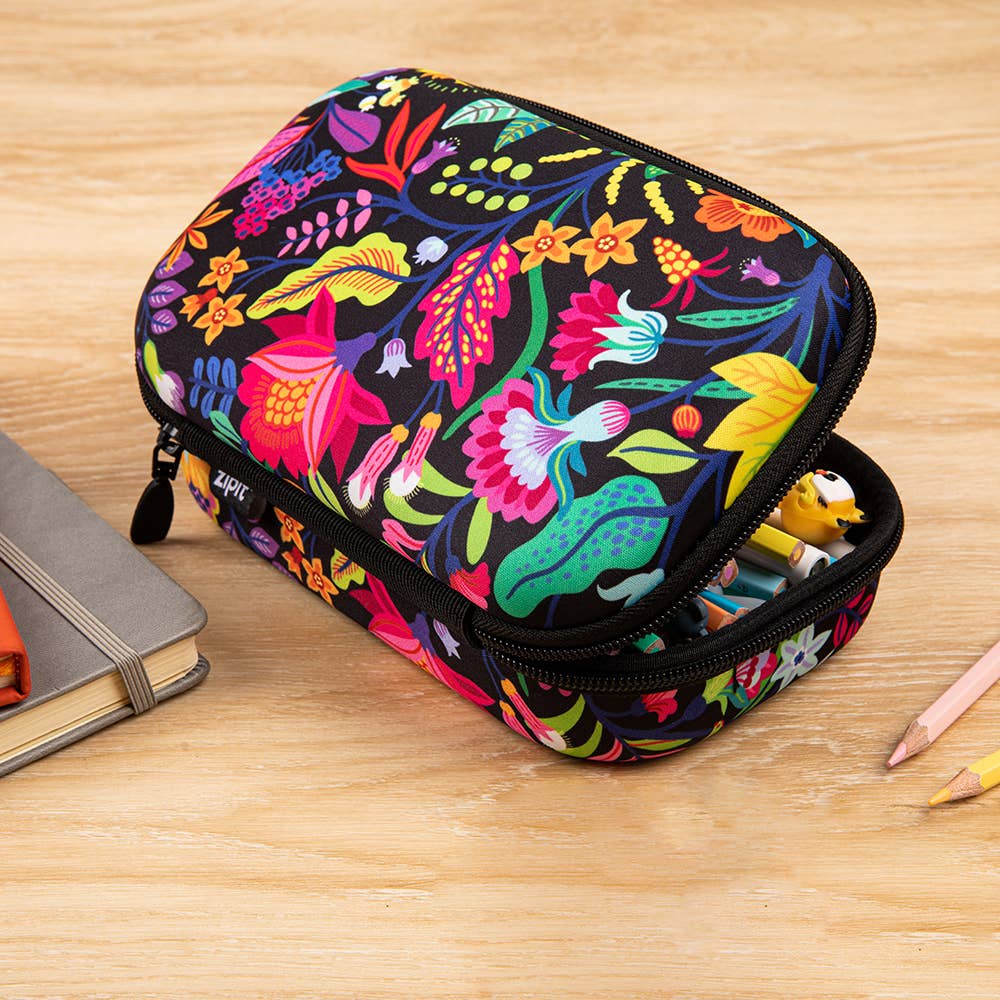 ZIPIT Bright & Bold Flowers Storage Box, Pencil Case