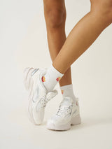 🍟 French Fries Grip Yoga and Pilates Socks WHITE - Warrior II to the Drive Thru