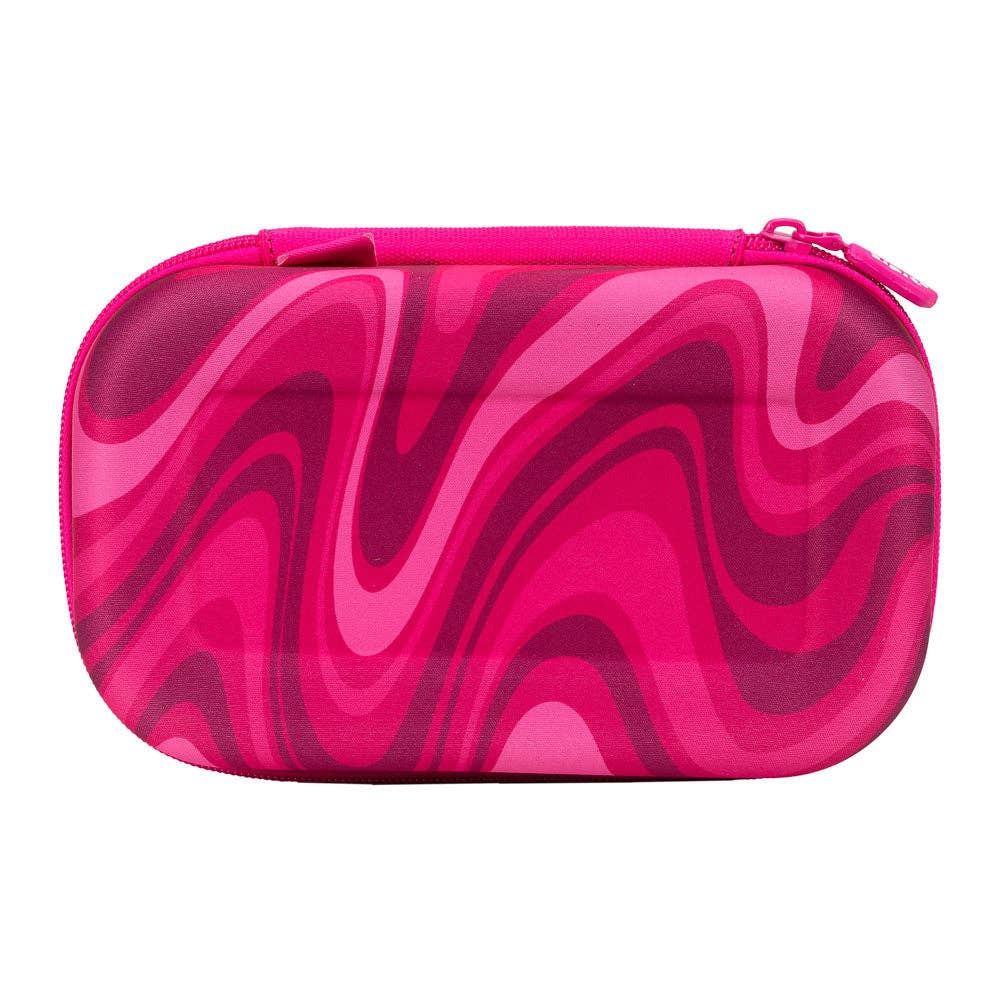 ZIPIT Pink Ocean Waves Storage Box, Sensory Pencil Case for Kids