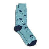 Socks that Protect Manta Rays | 70% Organic: Size Medium
