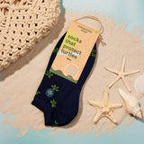 Ankle Socks that Protect Turtles | 75% Organic: Size Medium