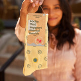 Socks that Support Mental Health | Smiley Faces 75% Organic: Size Medium