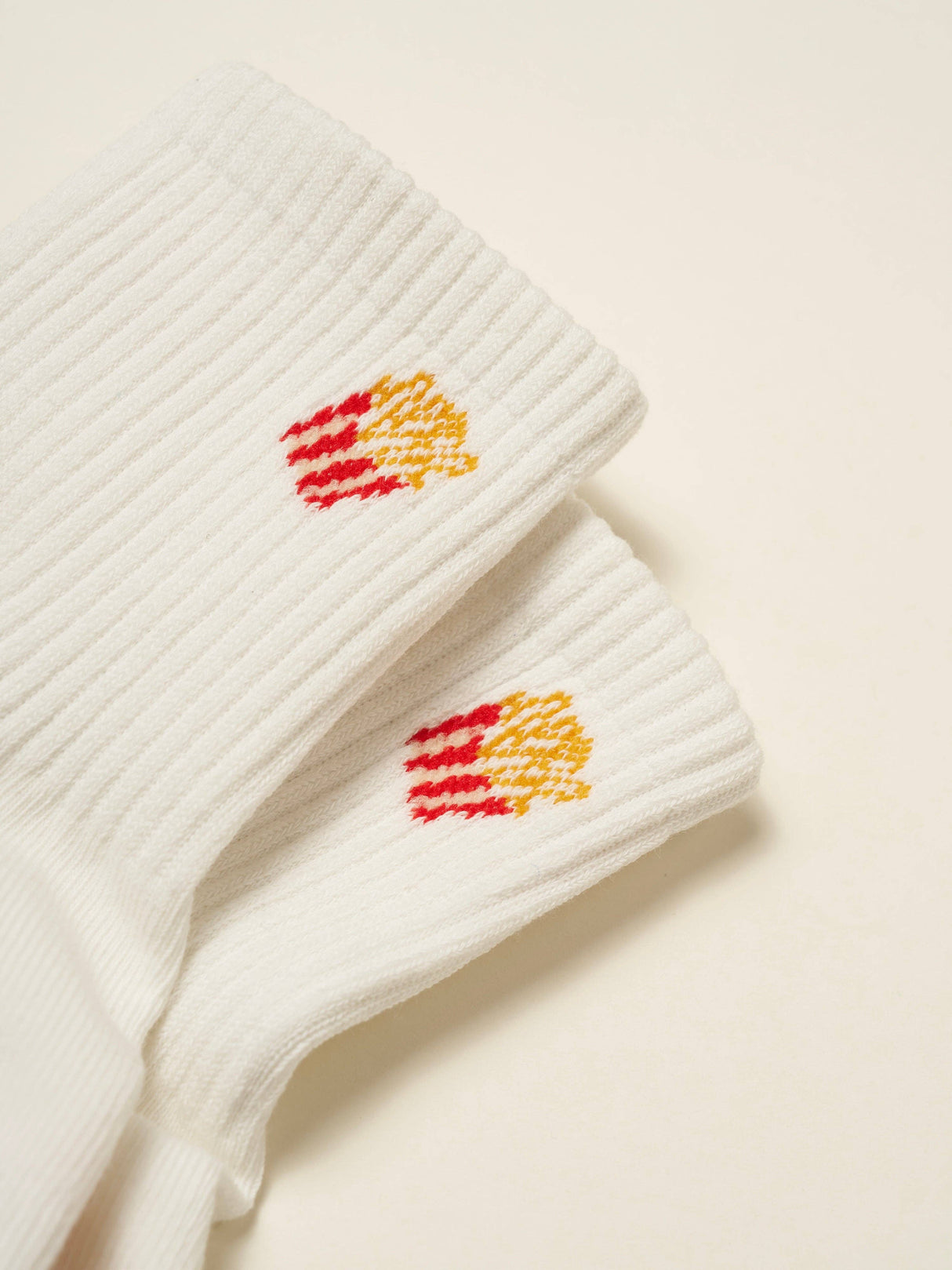 🍟 French Fries Grip Yoga and Pilates Socks WHITE - Warrior II to the Drive Thru